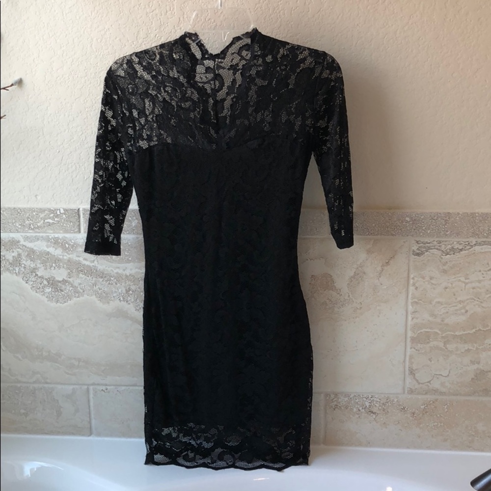 Express black lace dress